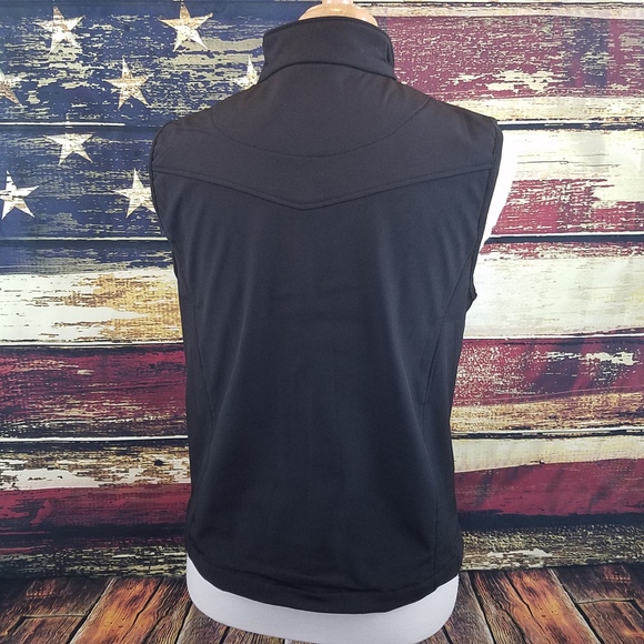 WYOMING TRADERS MENS MORGAN SOFT-SHELL VEST - BLACK - Picture 4 of 7
